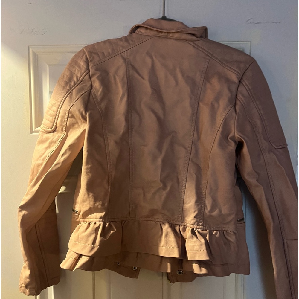 Pink leather jacket